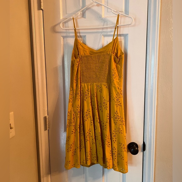 Old Navy Medium Mustard Yellow Eyelet Sundress - Picture 2 of 3